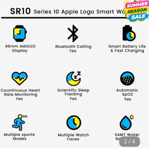 SR10 Series 10 Apple Logo Smart Watch