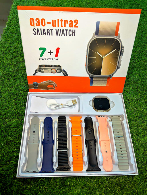 Q30 ultra 2 smart watch with 7 straps
